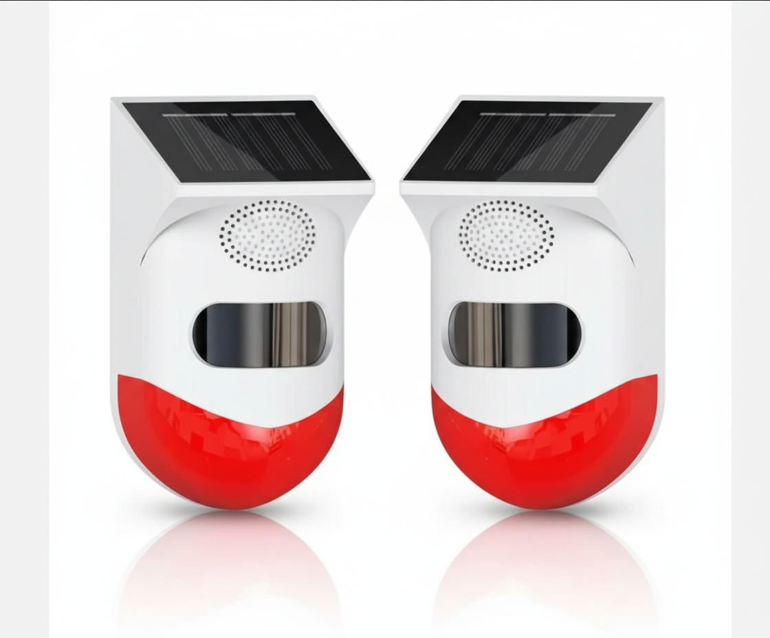 kit 2 pz Sensore Movimento WiFi Tuya + Sirena Batteria Solare App