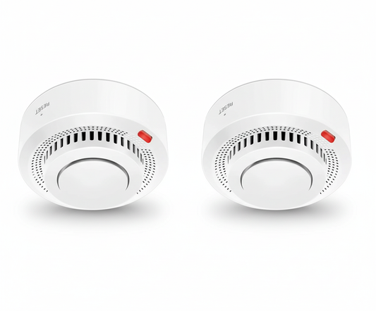 kit 2 pz Sensore rilevatore Fumo WiFi Tuya Smart con sirena integrata 85 dB e batterie incluse in omaggio (Copia)