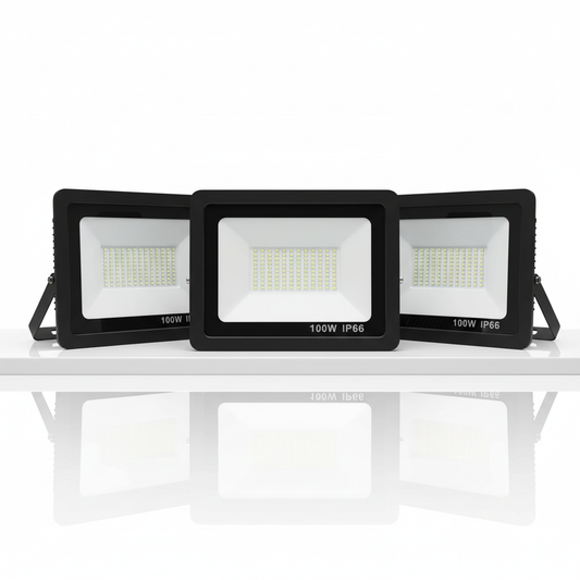 FARO LED OFFERTA SET DA 3 PEZZI 100 WATT LUCE BIANCA RISPARMIO ENERGETICO ULTRASOTTILE E RESISTENTE