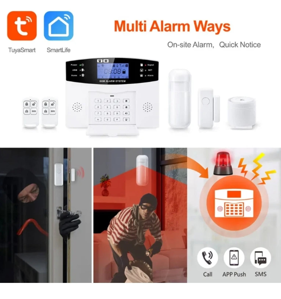 centrale allarme antifurto wifi gsm tuya smart home 