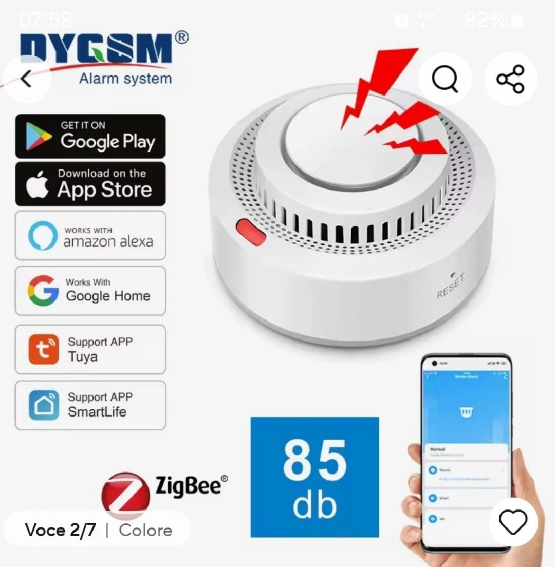sensore di fumo zigbee tuya smart home