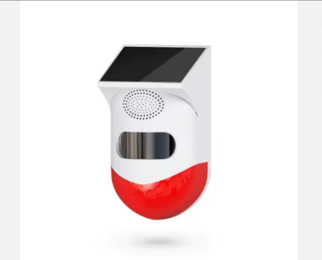 sensore di movimento da esterno con sirena a batteria ricaricabile solare